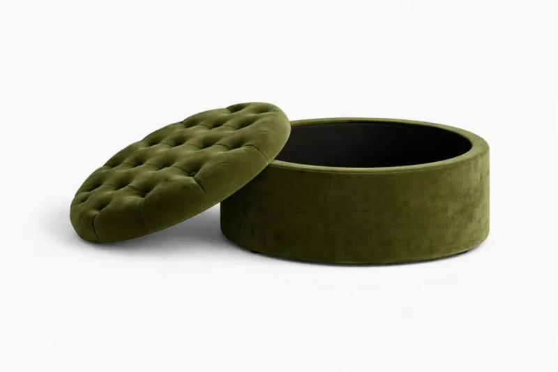 Hamilton Round<br> <p style="font-size: 15px;">(Storage Ottoman)</p>