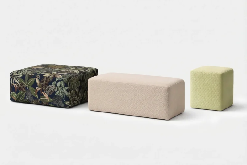 Ava<br> <p style="font-size: 15px;">(Square Fixed Ottoman)</p>